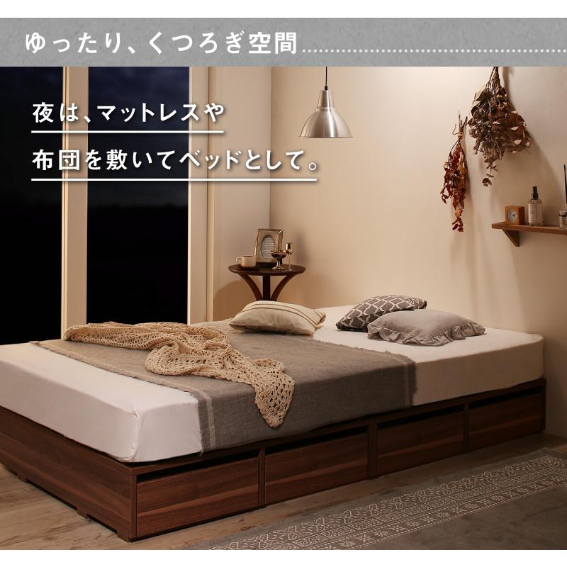 ベッド チェストベッド 大容量 ベッドフレームのみ ロータイプ 引き出し2杯 シングル |  | 09