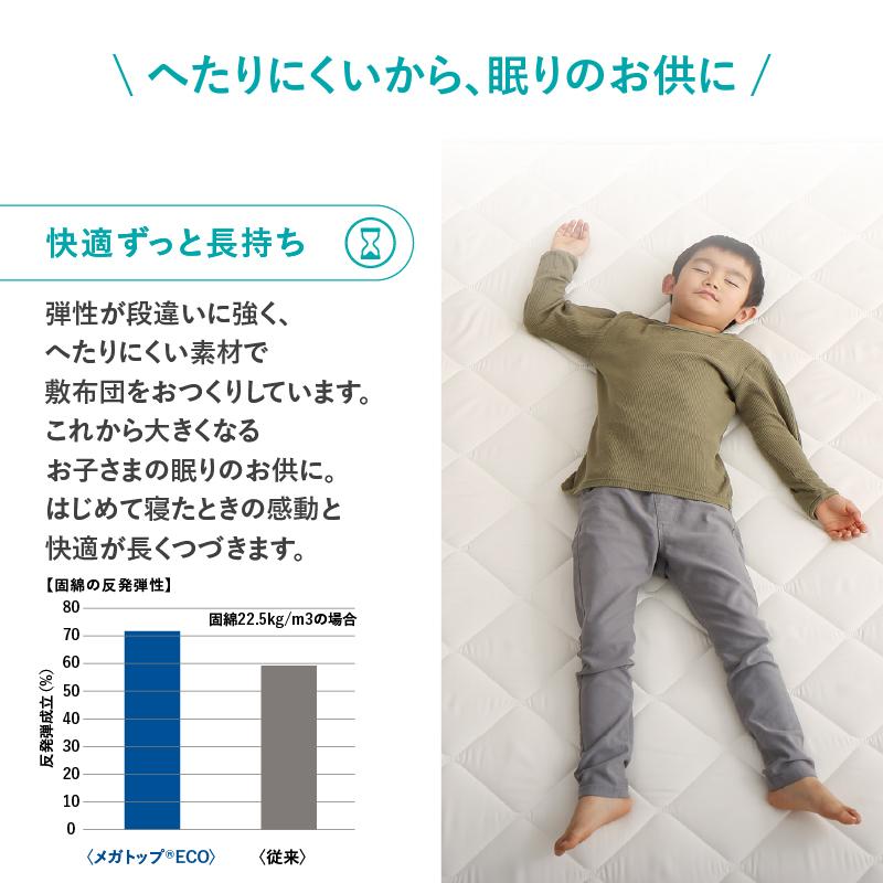 敷布団 敷き布団 日本製 国産 セミシングル 布団 帝人 TEIJIN MEGATOPECO 固綿 硬め 軽量 体圧分散 防ダニ 抗菌防臭 高反発 長持ち 高通気 セミシングル |  | 08