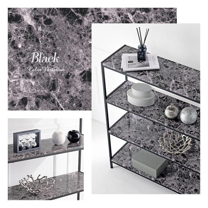 オープンラック 大理石調 90×30×109cm ブラック |  | 03