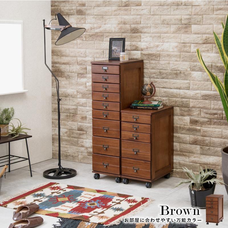 チェスト 5段タイプ 28×37×60cm ブラック/ブラウン |  | 02