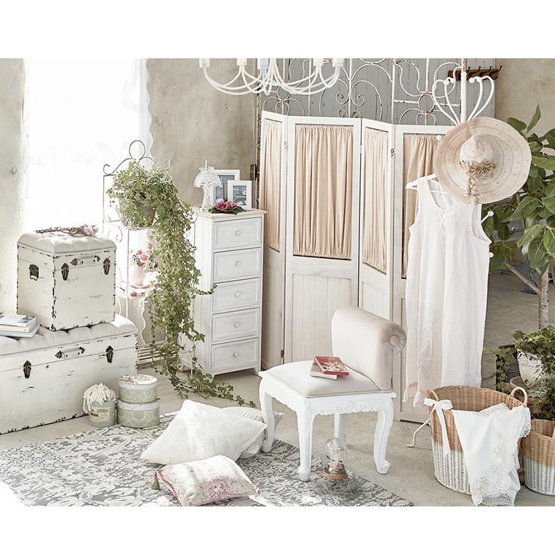 パーテーション ギャザーカーテン 40×148cm×4連 アンティークホワイト |  | 07