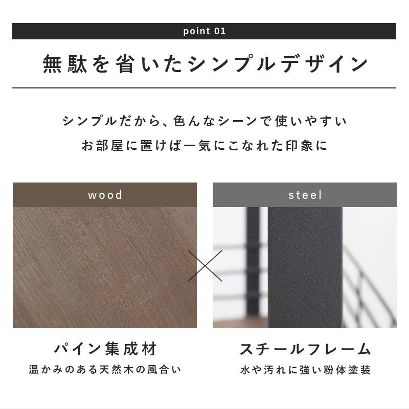 ラック キャスター 40.5×25×77cm ブラック |  | 02