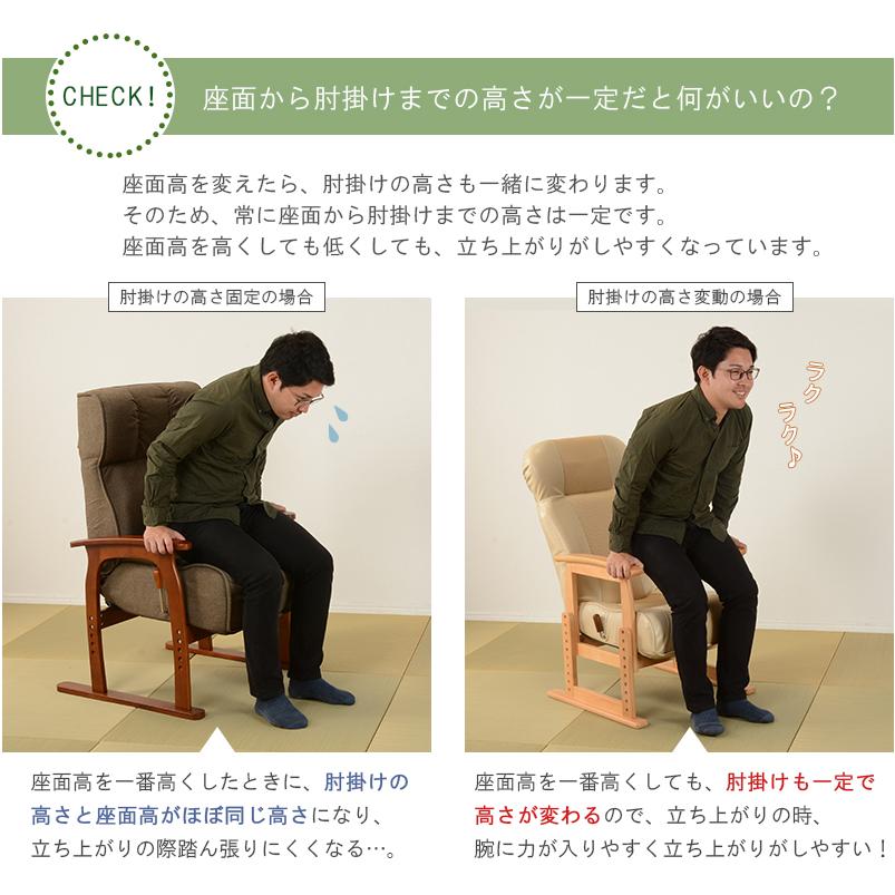 高座椅子 高さ調整 60×63×110cm ブラウン |  | 05