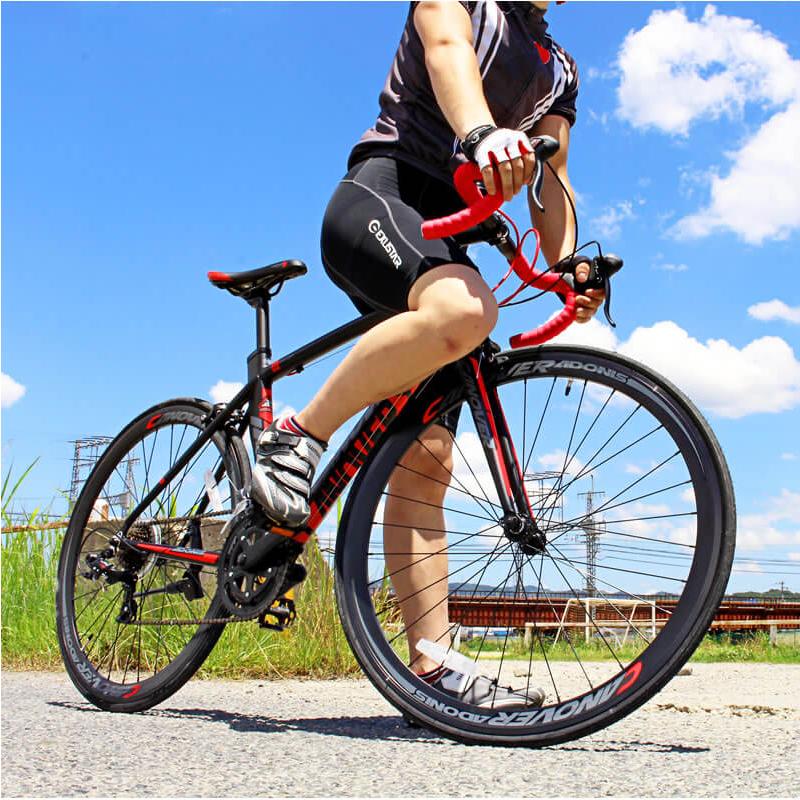 直接引き取りのみ】赤いカノーバーアドニスのロードバイク