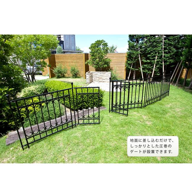 ゲートセット フェンス ガーデンフェンス おしゃれ 差し込み 埋め込み 柵 屋外 DIY 低め |  | 08