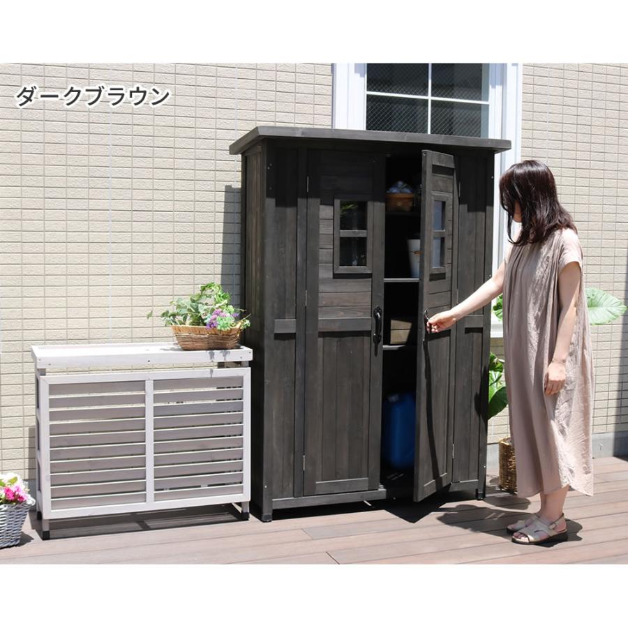 物置 小屋 屋外 大型 おしゃれ 薄型 倉庫 収納庫 木製  KCSL1260｜lanran｜05