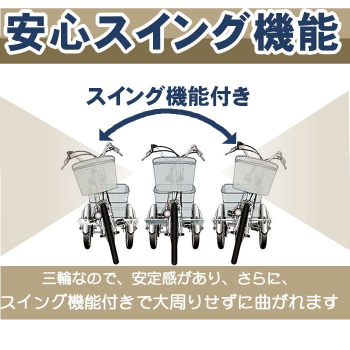 電動アシスト三輪自転車 大人用 三輪車 自転車 ミムゴ ACTIVEPLUS ノーパンク 電動アシスト自転車 20インチ 3輪自転車 完全組立配送も選べますの画像