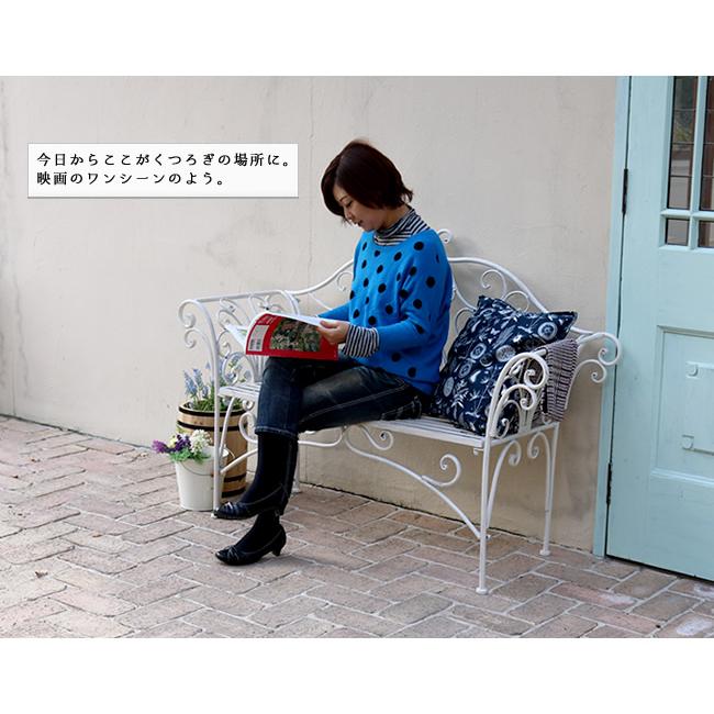 ベンチ ガーデンベンチ ガーデンファニチャー ホワイト おしゃれ アンティーク 庭 ベランダ 屋外 |  | 04