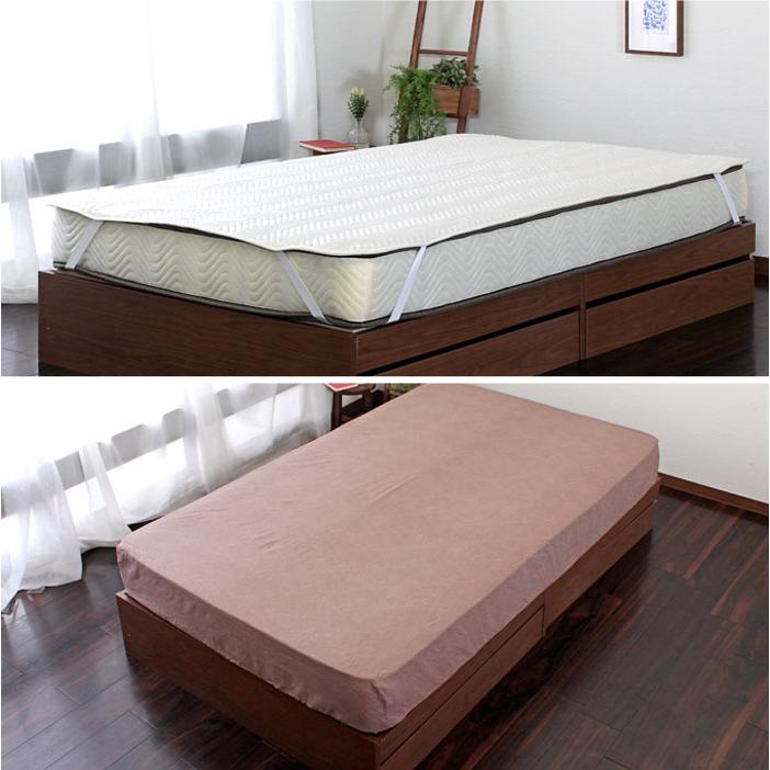 ダブル ベッドパッド ベッドカバー 敷パッド 洗濯 洗える 布団 キルティング コットン 3点セット |  | 07