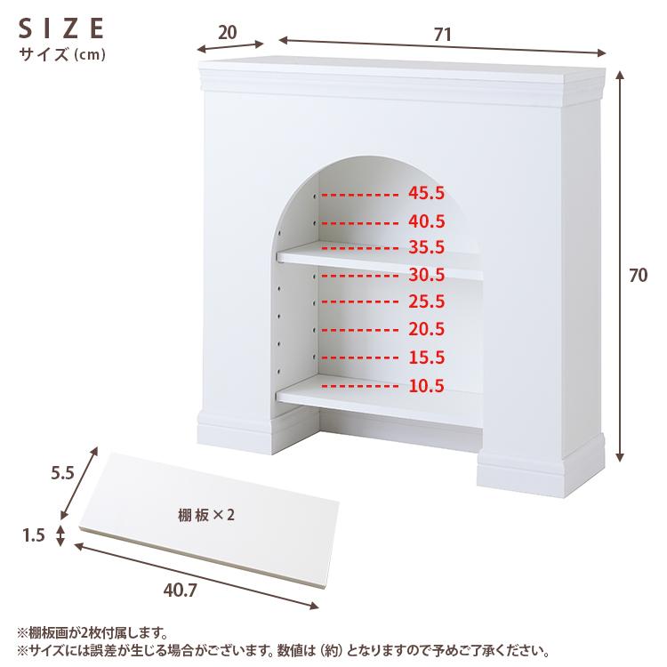 マントルピース 棚付き2段 ホワイト : LANRANヤフー店 - 通販 - Yahoo