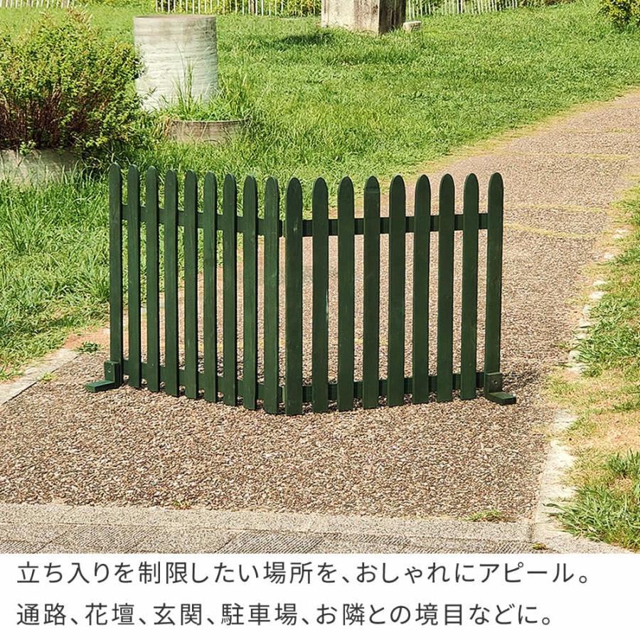 フェンス 木製 木製フェンス 折り畳める ウッドフェンス 142×71 縦ストライプ  WF-142F | ブランド登録なし | 06