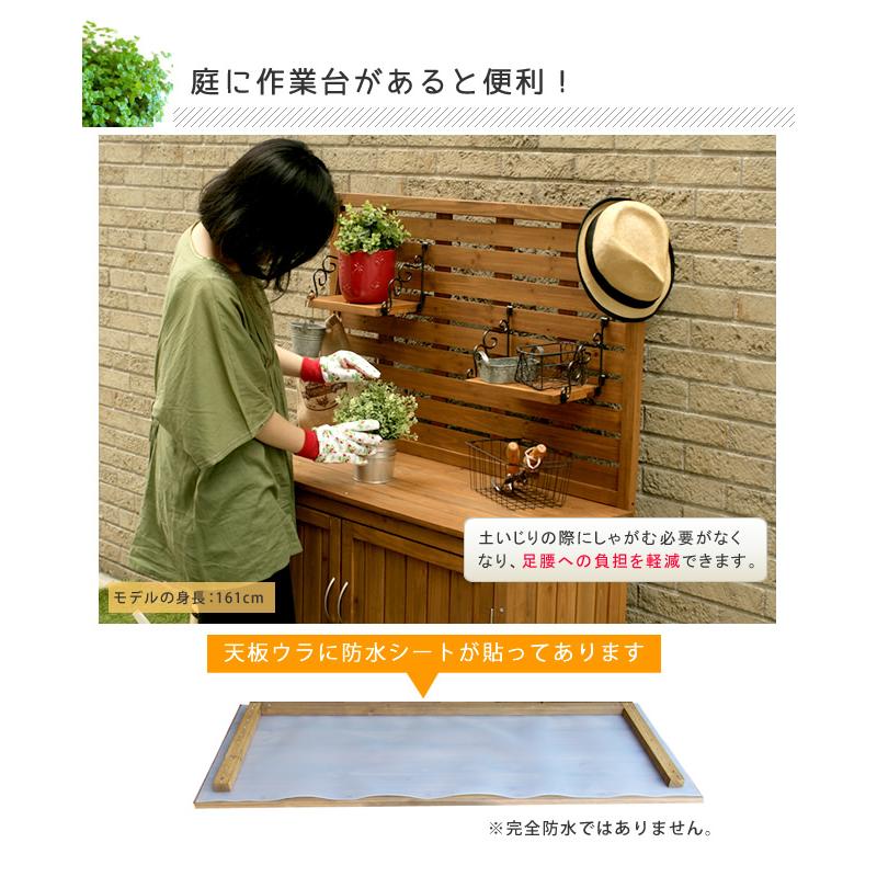収納庫 屋外 物置 おしゃれ パネル付き 100 木製 ベランダ_6
