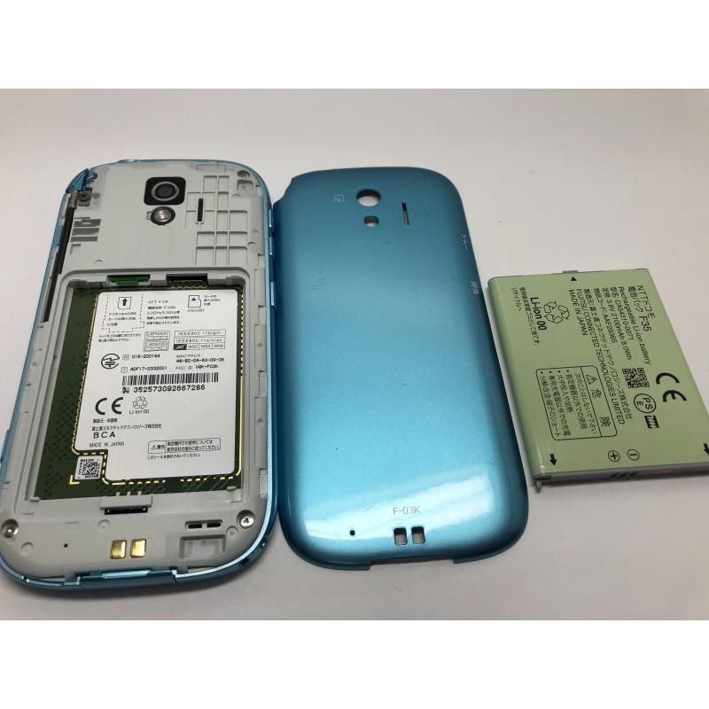 【Simロック解除済み】Docomo らくらくスマートフォン me　F-03K☆Bランク☆Blue　　富士通 本体　ネットワーク制限判定〇-送料無料2289｜lanshop168-store｜12