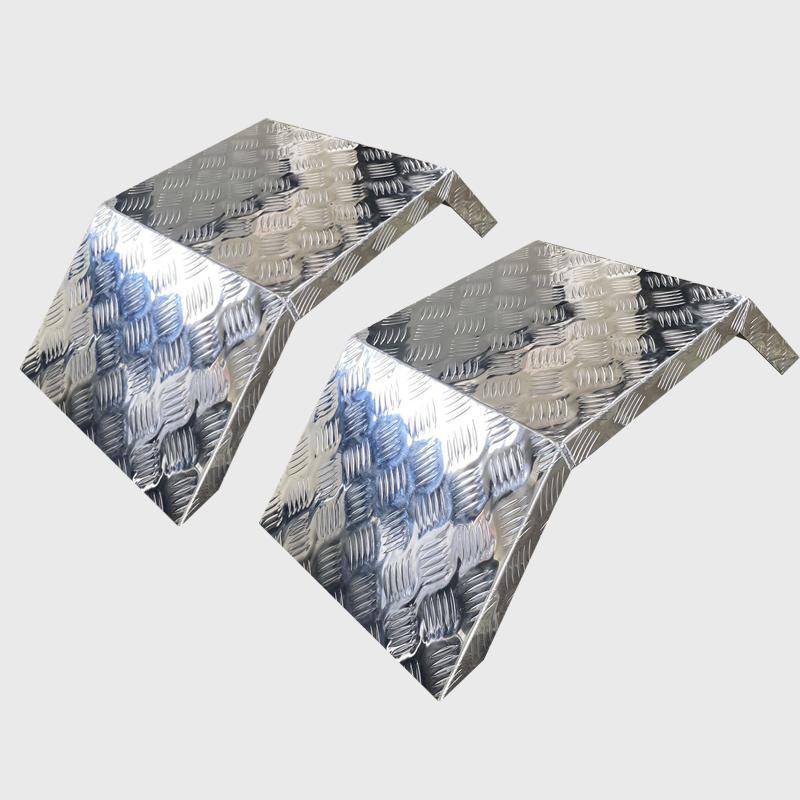 【新品】2トンダンプ リアフェンダー アルミ 2枚セット 汎用トラック アルミ シマ板 2個セット 2トン汎用 リア