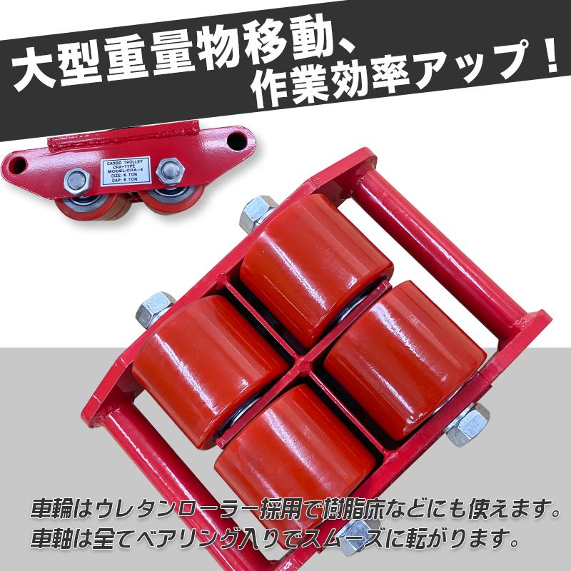 ローラーテーブル  2台セット 低床 マシンローラー 耐荷重 6t ターンテーブル 2台セット 回転台 運搬