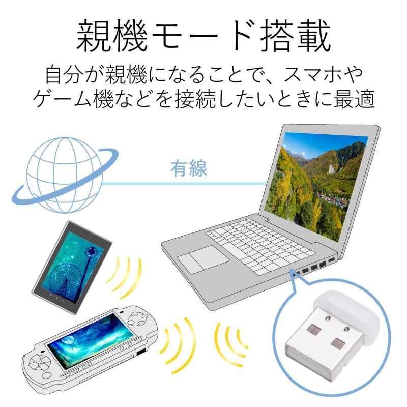 エレコム Wi-Fi 無線LAN 子機 150Mbps 11n/g/b 2.4GHz専用 USB2.0 コンパクトモデル ホワイト WDC-150SU｜lanui｜05