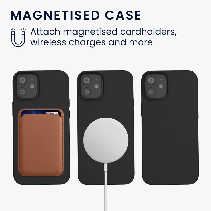 対応: MagSafe Apple iPhone 12 mini ケース - マグネット カバー ソフト TPUケース 耐衝撃 - 黒色｜lanui｜04