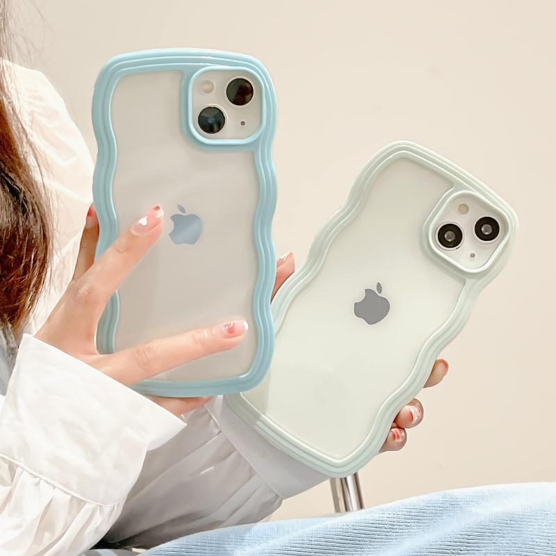 QLTYPRI iPhone 12ケース iPhone 12 Proケース クリア TPUカバー おしゃれ 韓国 可愛い 透明 薄型 軽量 耐衝撃 ス｜lanui｜02