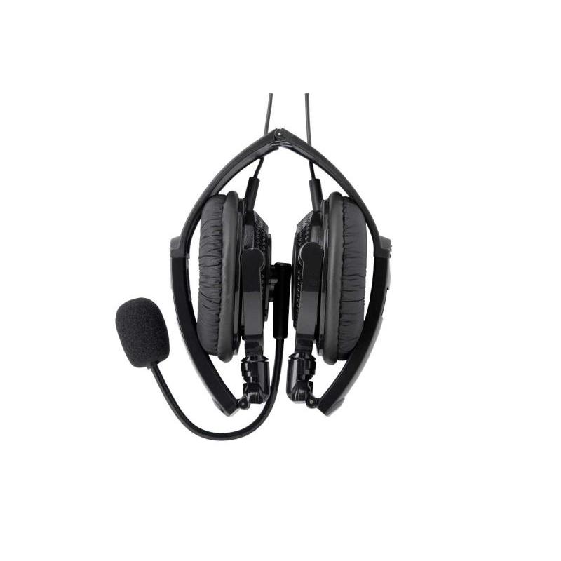 バッファロー BUFFALO 両耳ヘッドバンド式ヘッドセット USB接続/折りたたみタイプ ブラック BSHSUH13BK｜lanui｜02