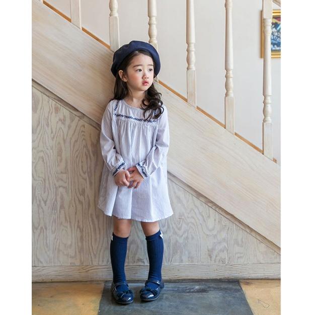韓国子供服 女の子 通販 ワンピース ストライプ 刺繍 長袖 おしゃれ キッズ 可愛い 子ども服 お出かけ 30代 40代 ママ 女性 レディース Roi 7 Lany Days 通販 Yahoo ショッピング