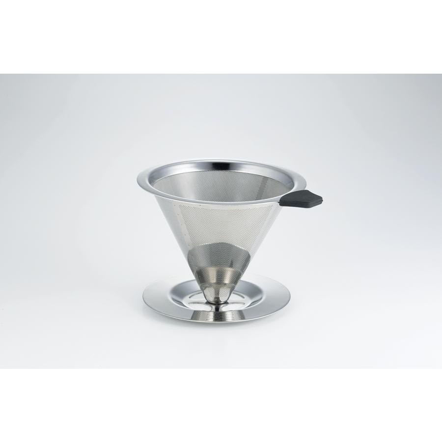 cono ステンレス コーヒードリッパー 1〜2人用 (205398) お手入れ簡単 ペーパーレスドリッパー フィルター不要 繰り返し使える ...