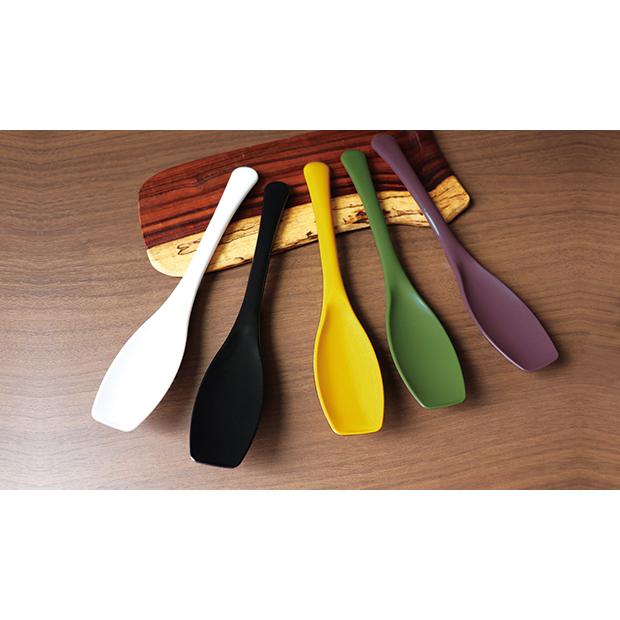 ごはんのためのスプーン(ブラック/ホワイト/マスタード/レンガ