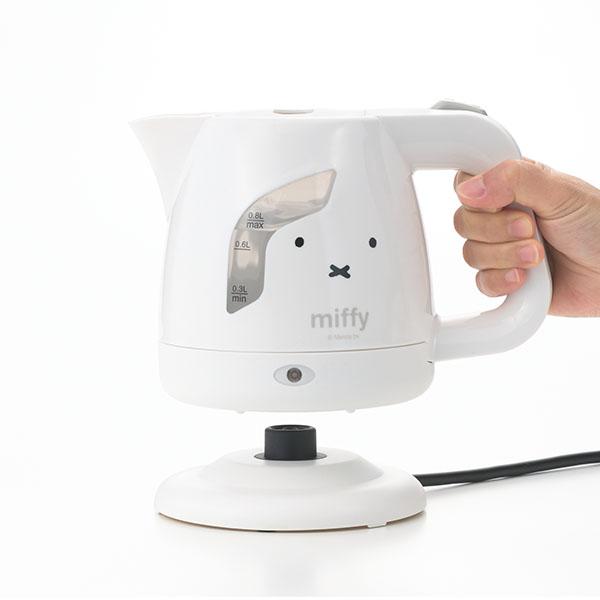 miffy 電気ケトル ホワイト ミッフィー miffy 電気ケトル(0.8L) ホワイト キッチン 送料込み