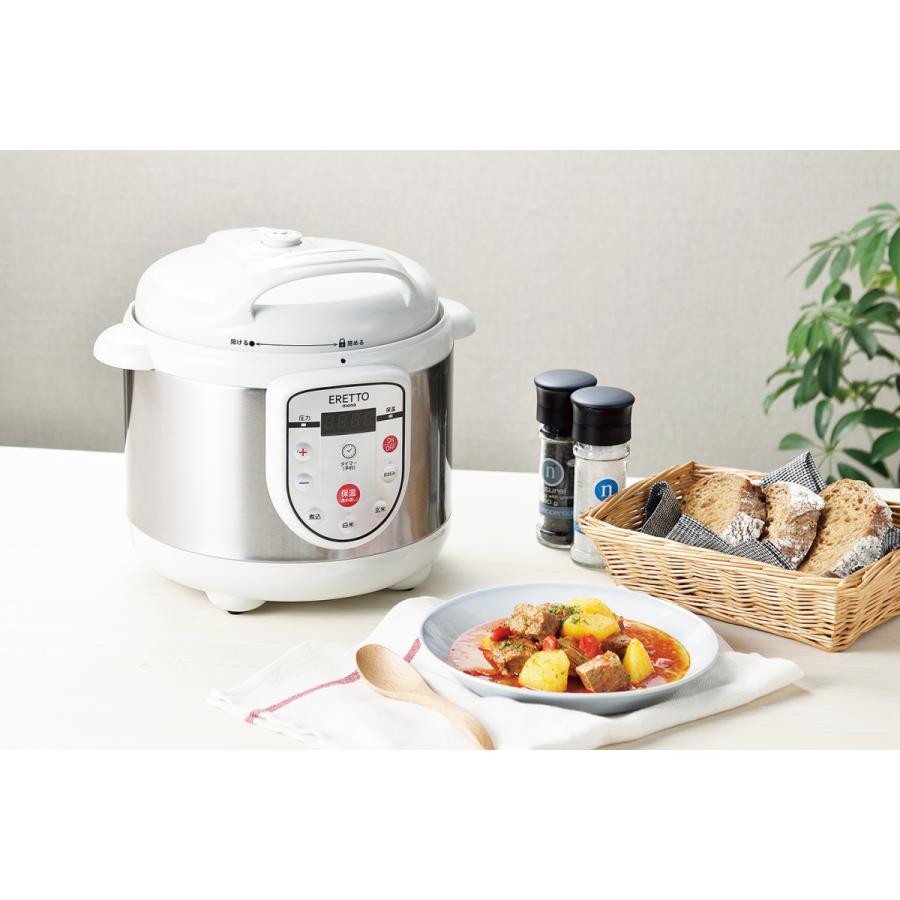 Eretto 電気圧力鍋「エレットモノ」 電気式 圧力鍋3.0L(18cm 4合炊