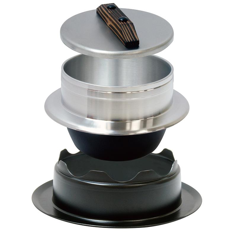 謹製 釜炊き三昧 2合炊き (KKZ-2) 1.2L 内寸13cm アルミ製 ご飯 炊飯