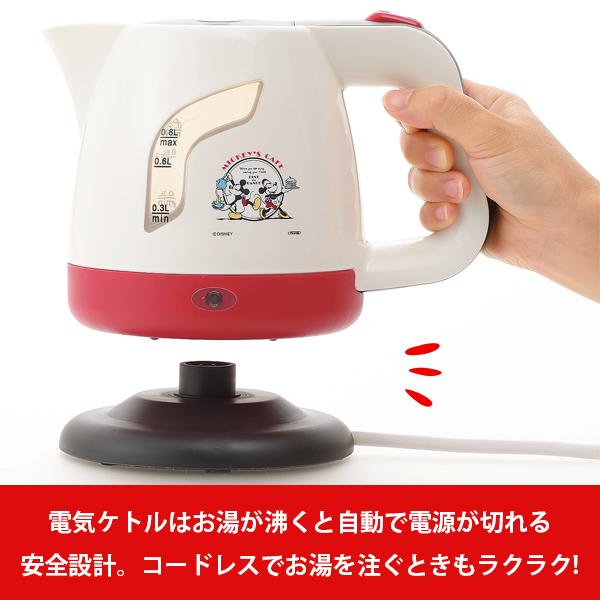 ミッキーマウス　ワッフルメーカー＆電気ケトル0.8L Disney ミッキーマウス キッチン家電2点セット(MM-SET-B)電気