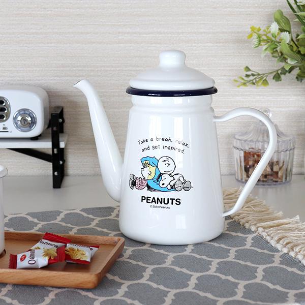 SNOOPY（スヌーピー） ポット ブレイクタイム ホーローカフェポット