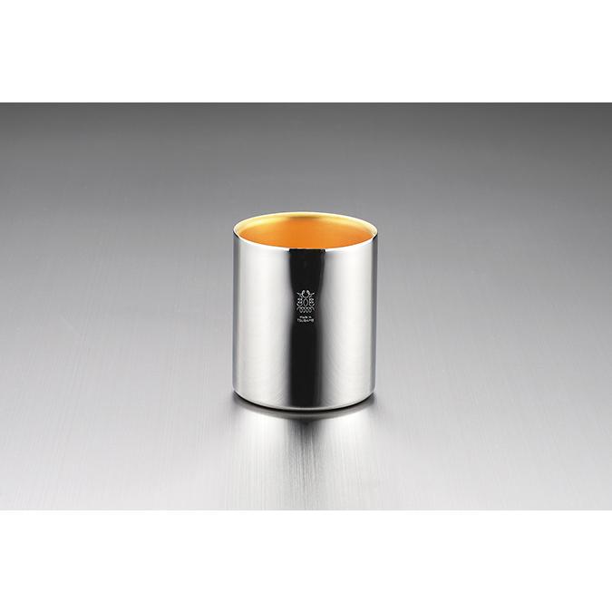 18-8ステンレスW構造タンブラー(内面24金メッキ)250ml金の贅 (TM-039