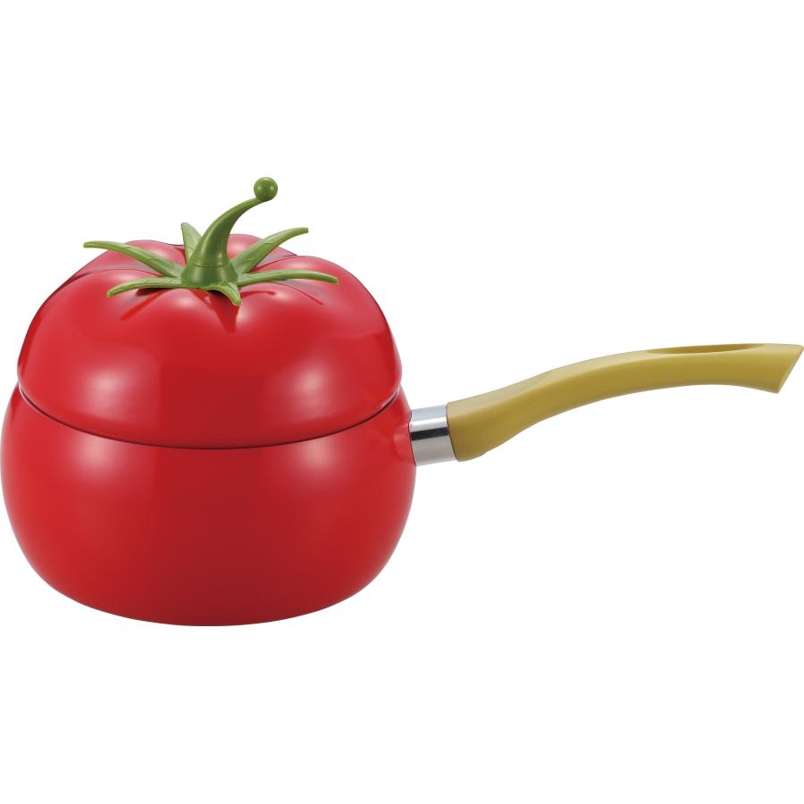 トマテリア 片手鍋18cm(TOM-18S)【ガス火・IH対応】トマト型 鍋 アルミ