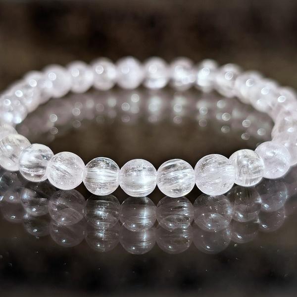 クンツァイト ブレスレット 6mm玉　 パワーストーン 風水 恋愛運 ピンク 浄化 高品質 | 