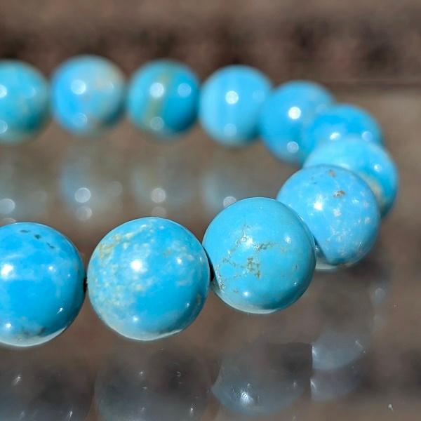 ターコイズ ブレスレット 12mm玉　 パワーストーン 風水 幸運 12月 誕生石 高品質 | 