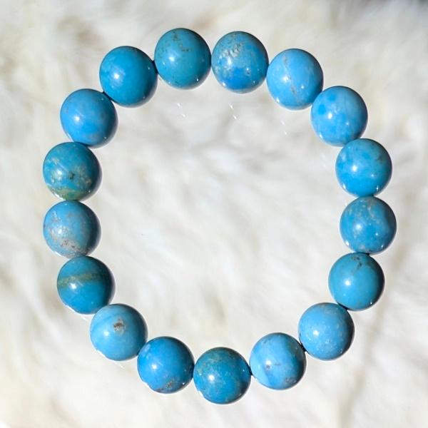 ターコイズ ブレスレット 12mm玉　 パワーストーン 風水 幸運 12月 誕生石 高品質 |  | 02