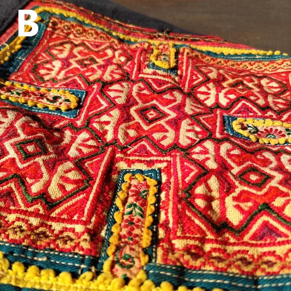 モン族刺繍 ショルダーバッグ トライアングル　刺繍 タイ 少数民族 伝統 ハンドメイド |  | 03