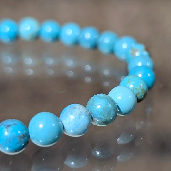 ターコイズ ブレスレット 6mm玉　 パワーストーン 風水 幸運 12月 誕生石 高品質 | 