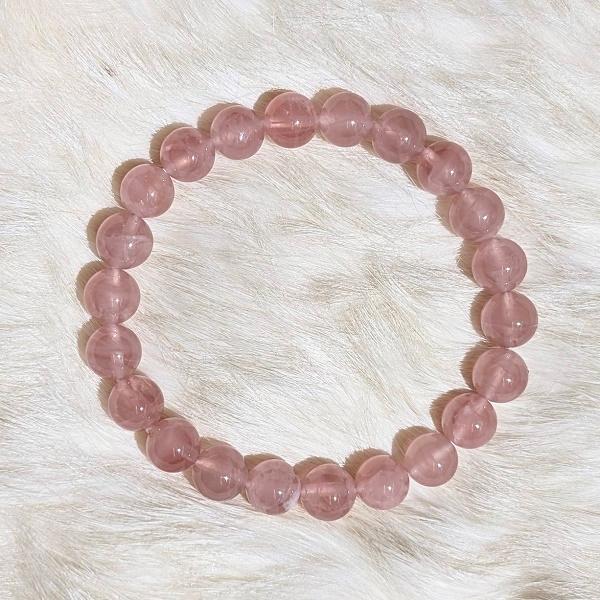 ディープピンク ローズクオーツ ブレスレット 8mm玉　 パワーストーン 風水 恋愛運 開運 高品質 |  | 02