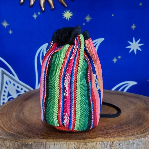 マンタ 巾着ポーチ　南米 ペルー 織り 伝統 ハンドメイド |  | 02