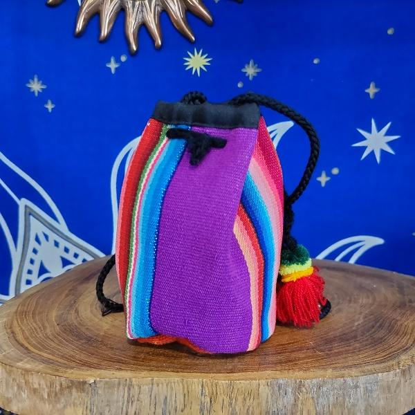 マンタ 巾着ポーチ　南米 ペルー 織り 伝統 ハンドメイド |  | 03