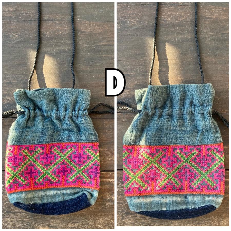 モン族刺繍 巾着 ポシェット　刺繍 タイ 少数民族 伝統 ハンドメイド |  | 04