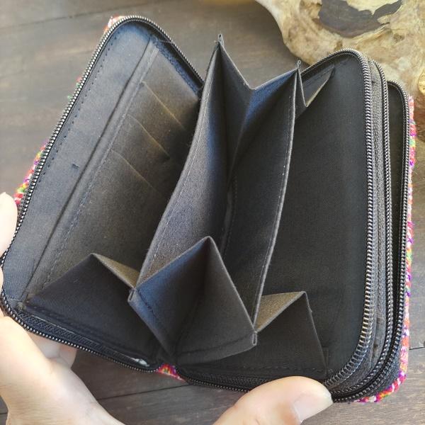 モン族刺繍 2WAYウォレット　刺繍 タイ 少数民族 伝統 ハンドメイド |  | 04