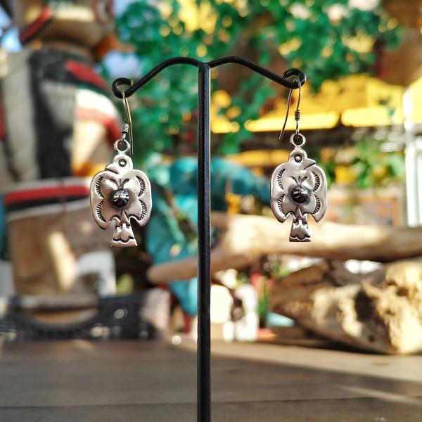 インディアンジュエリー ピアス サンダーバード 　シルバー925  一点物 Indian jewelry |  | 01