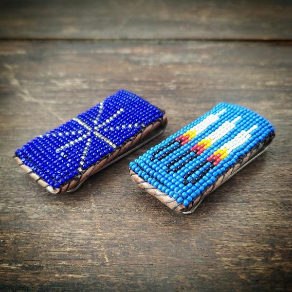 インディアンジュエリー マネークリップ　ビーズワーク　シルバー925 ホールマーク 一点物 Indian jewelry | 