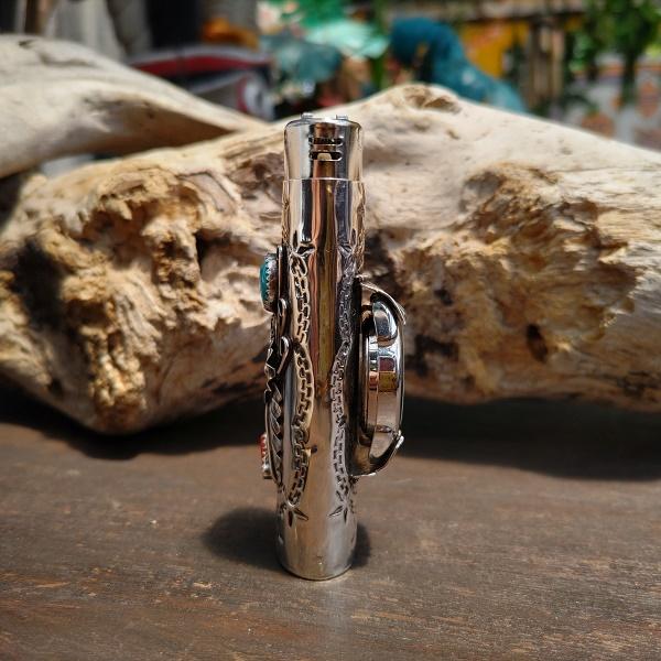 インディアンジュエリー ライターケース ウォッチ＆ストーン シルバー