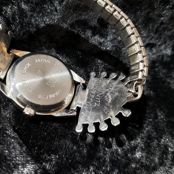 インディアンジュエリー リストウォッチ　ターコイズ 　シルバー925 ホールマーク 一点物 Indian jewelry |  | 02