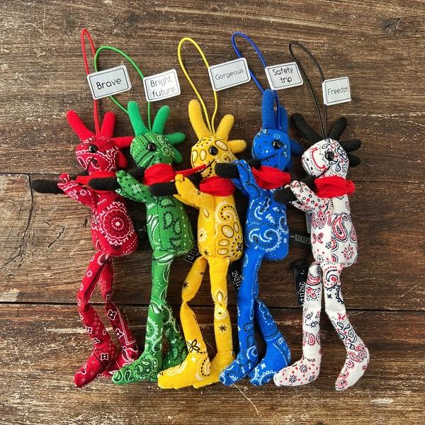 ココペリドール バンダナ柄S　kokopelli 幸運 インディアン ネイティブアメリカン | 