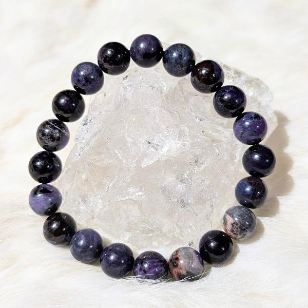 スギライト ブレスレット 10mm玉　 パワーストーン 風水 希少 レア 高品質 |  | 01