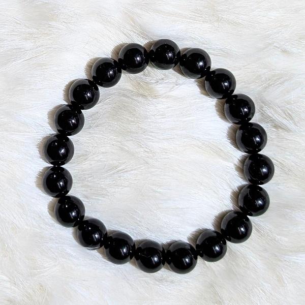 モリオン ブレスレット 10mm玉　 パワーストーン 風水 希少 レア 高品質 黒水晶 |  | 03